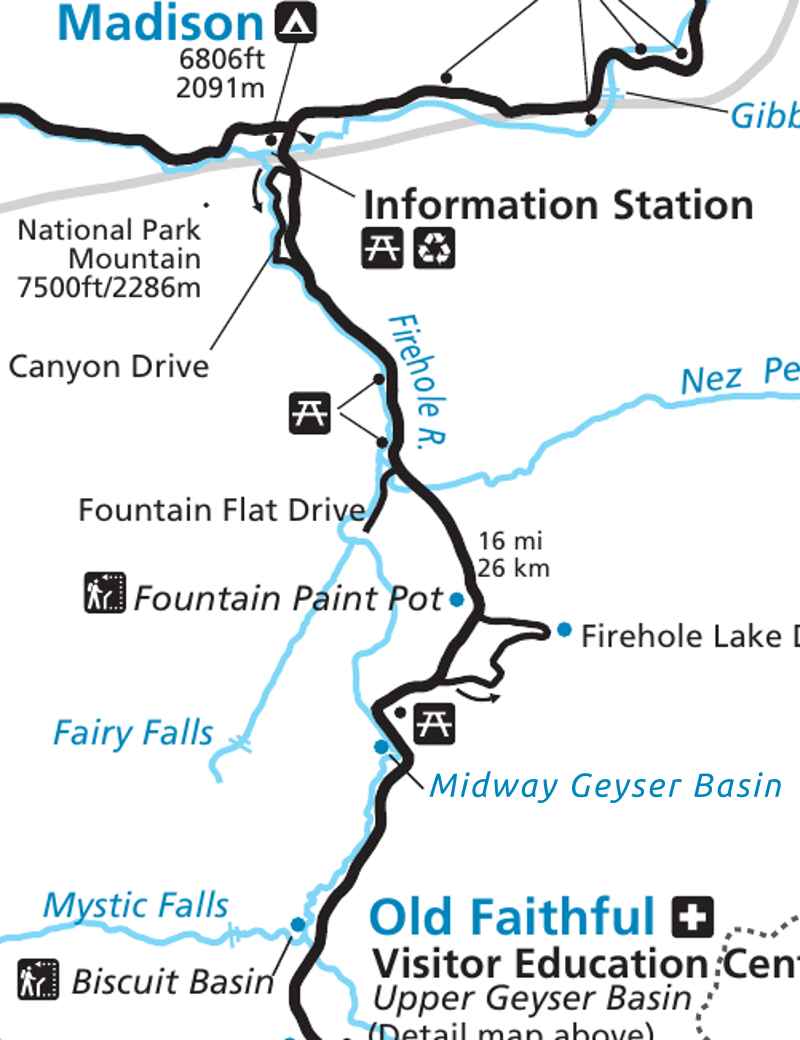 Carte Midway Geyser Basin