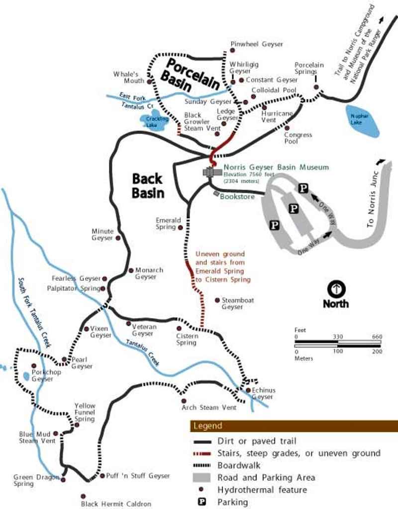 Carte Norris Geyser Basin